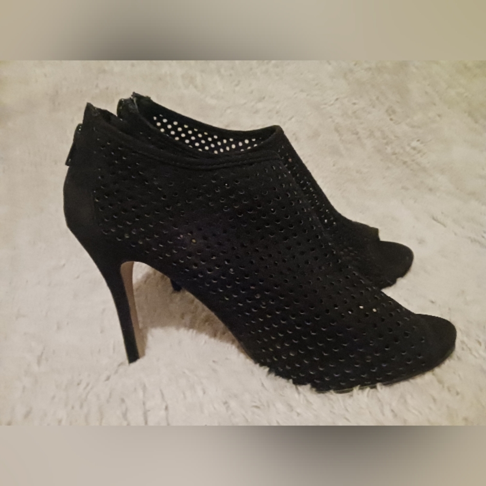 Black American rag mesh heels